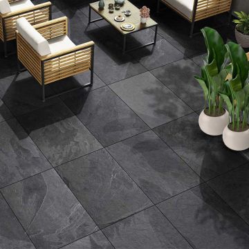 Porcelain Paving - Brazilian Lava Slate - Single Sizes