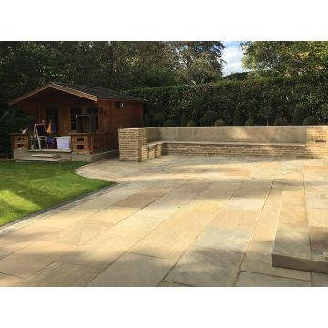 Indian Sandstone Paving - Raj Green - Paving Slabs