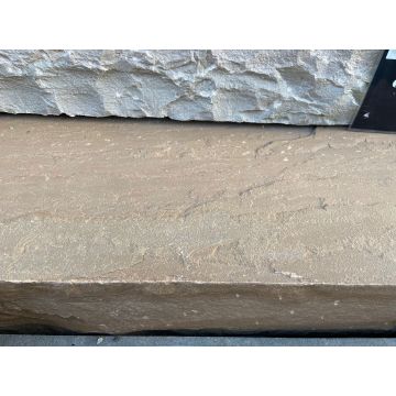 Indian Sandstone Thick Block Steps - Rippon Buff - 1000 x 350mm
